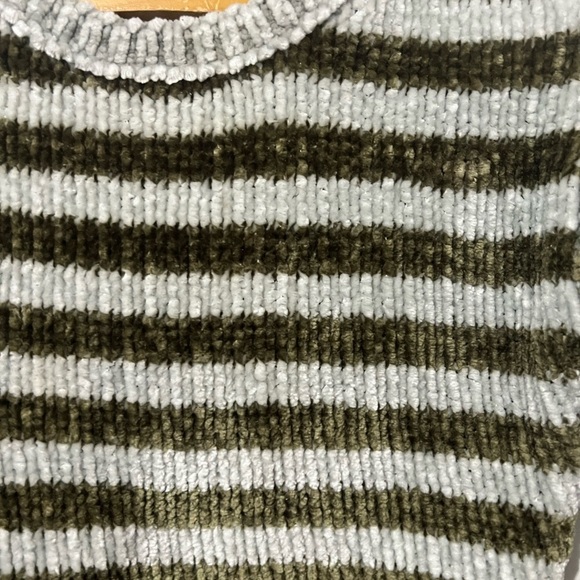 Rylee + Cru Chenille Stripe Sweater 3-6 Months Green Blue - Picture 4 of 6